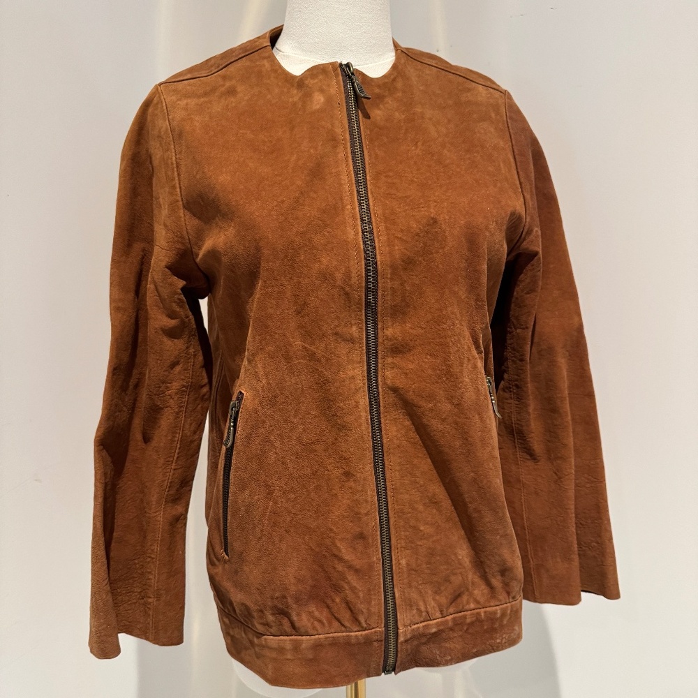 Golden Goose Brown suede Jacket with silk Lining
